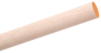 Waddell 6416UB Dowel Rod, 1 in Dia, 48 in L, Aspen Wood