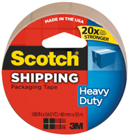 Scotch 3850T/3501T Packaging Tape; 54.6 yd L; 1.88 in W; Polypropylene