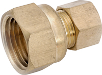 Anderson Metals 750066-0806 Tubing Coupling, 1/2 x 3/8 in, Compression x