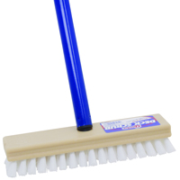 Quickie 208 Deck Scrub Brush, Steel Handle