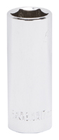 Vulcan MT6507164 Drive Socket, 17 mm Socket, 3/8 in Drive, 6-Point, Chrome