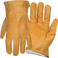 BOSS 6133J Driver Gloves, XL, Keystone Thumb, Open, Shirred Elastic Back