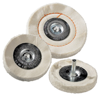 Dico 527-41-4M Buffing Wheel, 4 in Dia, 1/2 in Thick, Cotton