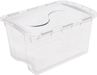 Sterilite 19148006 Storage Box, Plastic, Clear/White, 22-3/8 in L, 15-7/8 in
