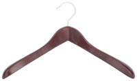 Simple Spaces HEA00045G Coat Hanger; 17.25 in OAL; 10 in OAW; Mahogany