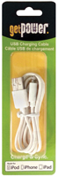 GetPower GP-USB-IPH5 Charge/Sync Cable USB; White; 3 ft L