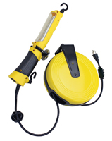 PowerZone ORCRTLLED526 Work Light, 120 Lumens Lumens, 30 ft L Cord, Yellow