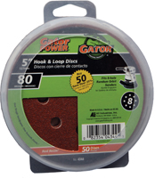 Gator 4344 Sanding Disc, 5 in Dia, 80 Grit, Medium, Aluminum Oxide Abrasive,