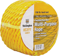 Wellington 15027 Rope; 1/2 in Dia; 50 ft L; 358 lb Working Load;