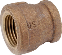 Anderson Metals 738119-0806 Reducing Pipe Coupling, 1/2 x 3/8 in, FIPT,