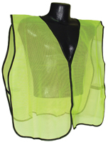 RADWEAR SVG Safety Vest, One-Size, Polyester, Green/Silver, Hook-and-Loop