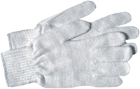 BOSS 300W Gloves Men's, L, String Knit Cuff, Cotton/Poly, White