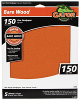 Gator 4464 Sanding Sheet, 11 in L, 9 in W, Fine, 150 Grit, Garnet Abrasive,