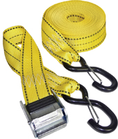 KEEPER 05707 Tie-Down, 2 in W, 8 ft L, Yellow, 800 lb, S-Hook End Fitting