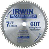 IRWIN 15530ZR Circular Saw Blade, 7-1/4 in Dia, Carbide Cutting Edge, 5/8 in