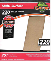 Gator 3260 Sanding Sheet, 11 in L, 9 in W, 220 Grit, Extra Fine, Aluminum