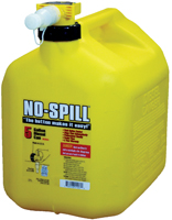 No-Spill 1457 Diesel Gas Can, 5 gal, Plastic, Yellow