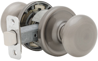 Kwikset 720J15CP6AL Door Knob, Satin Nickel, 1-3/8 to 1-3/4 in Thick Door,