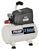 PULSAR PCE6021K/6020K Portable Air Compressor, 2 gal Tank, 3 hp, 120 V, 100