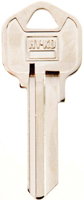 HY-KO 11010KW11 Key Blank, Brass, Nickel, For: Kwikset Cabinet, House Locks