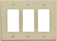 Eaton Wiring Devices PJ263V Decorative Wallplate, 3-Gang, Polycarbonate,