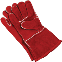 Imperial KK0159 Fireplace Gloves, Cowhide Leather, Red
