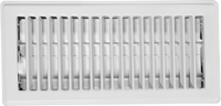 Imperial RG0267 Floor Register, 12 in W x 4 in H Duct Opening, Steel, White