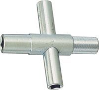 ProSource T154-3L 4-Way Silcock Key, Square Head, Bar Handle, 3 in L