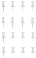 ProSource PH-122262-PS Push Pin, 23 mm L, Plastic, Clear, Round Head