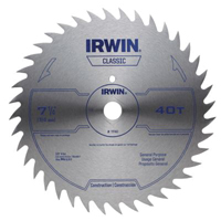 IRWIN 11140 Circular Saw Blade, 7-1/4 in Dia, Steel Cutting Edge, 5/8 in