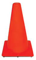 3M 90128-00001 Safety Cones, PVC, 18 In Hght, Non-Reflective