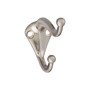 National Hardware V160 N325-480 Coat and Hat Hook, 35 lb, 2-Hook, Zinc,