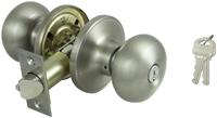 ProSource TFX200V-PS Tubular Entry Knob Set, 1-3/8 to 1-3/4 in Thick Door,
