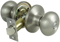 ProSource TFX210V-PS Privacy Door Knob Lockset, Steel, Satin Nickel