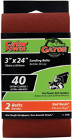 Gator 3158 Sanding Belt, 3 in W, 24 in L, 40 Grit, Extra Coarse, Aluminum