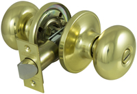 ProSource TF710V-PS Privacy Door Knob Lockset, Steel, Polished Brass