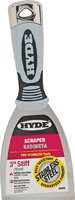 HYDE 06408 Stainless Scraper, 3 in W Blade, Single-Edge Blade, Stainless