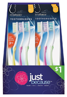 Toothbrush Soft Nylon 3pk
