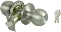 ProSource T3P00V-PS Tubular Entry Knob Set, 1-3/8 to 1-3/4 in Thick Door,