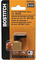 Bostitch BTFP72327 Ball Drain Valve, 1/4 in, MNPT