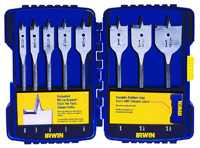 IRWIN 341008 Spade Bit Set, Steel, Bright, 8-Piece, For Speedbor Standard