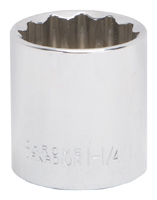 Vulcan MT6525893 Drive Socket, 1-1/4 in Socket, 1/2 in Drive, 12-Point,