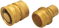 Landscapers Select GB9615 Hose Connector, 3/4 in, Male and Female, Brass,