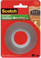 Scotch 4011 Mounting Tape; 60 in L; 1 in W; Gray