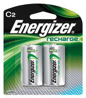 Energizer NH35BP-2 Rechargeable Battery, C Battery, Nickel-Metal Hydride,