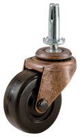 Shepherd Hardware 9345 Swivel Caster, 2 in Dia Wheel, Rubber Wheel, Black,