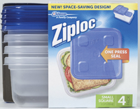 Ziploc 70935 Food Container, 24 oz Capacity, Plastic, Clear, 6-1/8 in L,