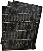 HY-KO 30034 Die-Cut Number and Letter Set, 2 in H Character, Black