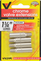 GENUINE VICTOR 22-5-00718-8 Tire Valve Extension, Brass, Chrome