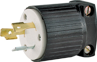 Eaton Cooper Wiring L520P Locking Electrical Plug, 125 V, 20 A,